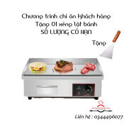 TẶNG XẺNG LẬT BÁNH - Bếp chiên rán mặt phẳng điện ngắn GH 818B