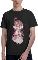 Anime 3D Printing T Shirt Puella Magi Madoka Magica Mens Short Sleeve Clothes Fashion Summer Tee Black