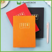 CHUN053634 สิ่งที่ต้องทำ หนังสือกำหนดเวลา A5 สมุดปฏิทิน สมุดวาระการประชุม 2024 แบบพกพาได้ สมุดวางแผนไดอารี่