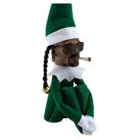 ตุ๊กตาเรซิ่นตุ๊กตาสักหลาดสีดำ Snoop on a Stoop สอดแนมตุ๊กตาคริสต์มาสเอลฟ์