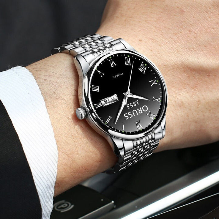 oruss-นาฬิกาสำหรับผู้ชายของแท้ใหม่นาฬิกาข้อมือผู้ชายกันน้ำได้มีหน้าปัดดีไซน์เหมาะสำหรับธุรกิจเป็นเอกลักษณ์