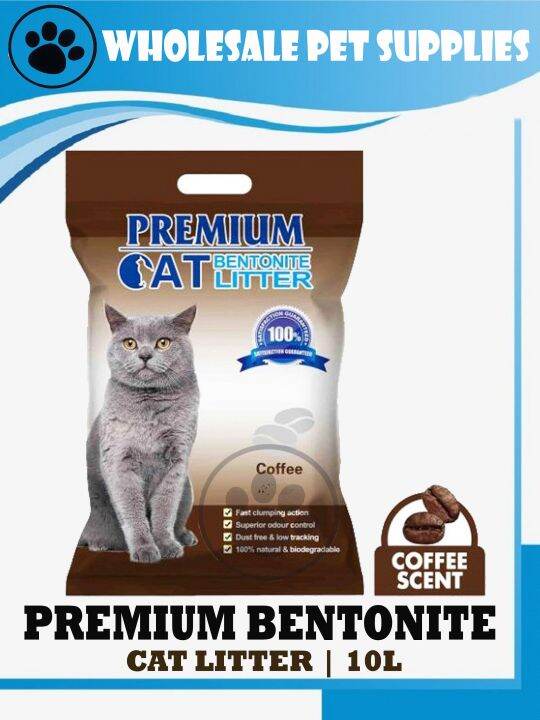 Premium Bentonite Cat Litter COFFEE Scent 10L Lazada PH