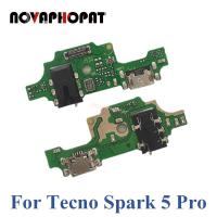 Novaphopat หูฟังสำหรับ Tecno Spark 5 Pro ที่ชาร์จช่องเสียบปลั๊กแท่นชาร์ท USB แจ็คเครื่องเสียงไมค์ไมโครโฟนแผงเฟล็กซ์