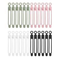 24Pcs Silicone Cable Straps Cable Straps Wire Organizer for Earphone, Phone Charger, Mouse, Audio,Reusable Cable Ties Cord Organizer