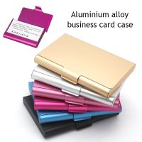 Casing Kartu Bisnis Kreatif Sampul Kotak Logam Tempat Kartu Aloi Aluminium Dompet Logam Tempat Kartu Bisnis Pria Kredit