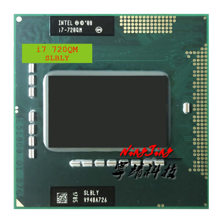 In Core i7-720QM i7 720QM SLBLY 1.6 GHz Quad-Core Eight-Thread CPU Processor 6W 45W Socket G1 rPGA988A