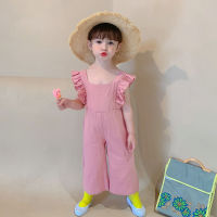 Girls clothes summer jumpsuit fashion sweet loose travel vacation leisure pants 2-8 years old Beibei Quality childrens clothing