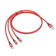 Dây Cáp Sạc đa năng 3 trong 1 hỗ trợ 3 Đầu Lightning - Micro USB - Type C