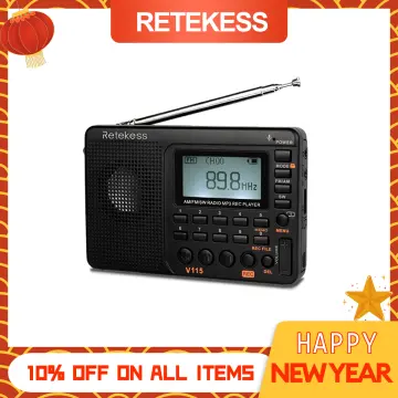 Retekess V115 Digital Radio AM FM, Portable Shortwave