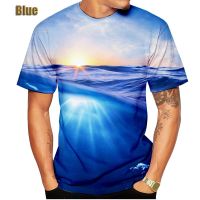 New Fashion Men/Women 3D Beautiful Ocean Printed T-shirts Casual Summer Sea Beach Active Short-sleeved Tops