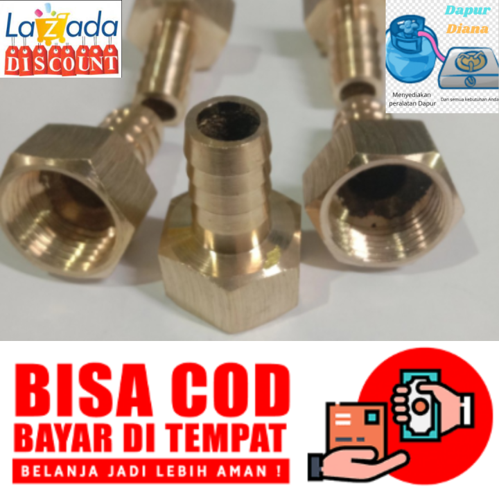 Nepel selang gas drat dalam 1/2 untuk water heater | Lazada Indonesia