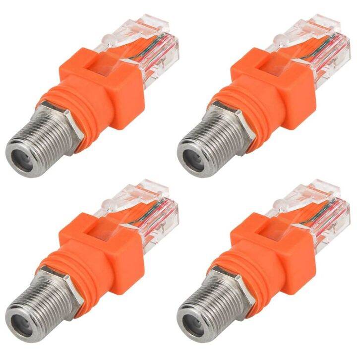 Coaxial To Ethernet Adapter Pack Coax Rf F Female To Rj Male Converter For Line Tester Lazada