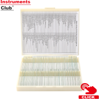 Instruments สไลด์กล้องจุลทรรศน์เพื่อการศึกษาแบบพกพา100ชิ้น/เซ็ตที่เตรียมตัวอย่างแก้วชีวภาพพืชแมลงเนื้อเยื่อวิทยาศาสตร์