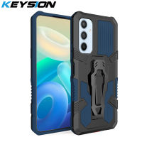 KEYSION เคสเกราะกันกระแทกสำหรับ Samsung A54 A14 A34คลิปด้านหลังขาตั้งโลหะ5G เคส Galaxy โทรศัพท์ A14 5G A34 A54 5G