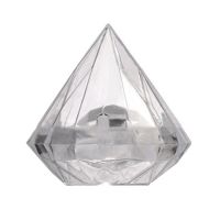 48PCS Transparent Diamond Shape Candy Box Wedding Favor Gift Boxes Party Box Clear Plastic Container Home Decor Gift