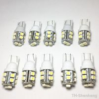 ﹍ 10pcs Car Led Light T10 W5W 168 194 1210 10 SMD LED 3528 SMD Color for Car Auto Led White blue Side Wedge Light Lamp Bulb DC 12V