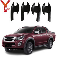 ที่ใส่มือจับประตูสีดำด้านสำหรับ Isuzu D-Max Dmax 2012 2013 2014 2015 2016 2017 2018 2019ที่ใส่ชามจับสติกเกอร์อุปกรณ์เสริมป้องกันรถ