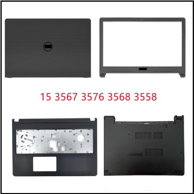 ฝาหลังหน้าจอ LCD สำหรับแล็ปท็อปใหม่กรอบฝาหน้ากรอบด้านบนสำหรับ Inspiron 15 3567 3576 3568 3558บานพับผ้าคลุมรถ