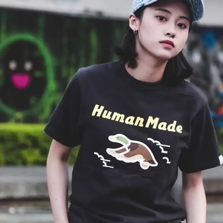 Japanese Human Made T-shirt Men Women 1:1 Green Head Flying Duck T-shirt  Loose Human Made Short Sleeve T-shirt | Lazada PH