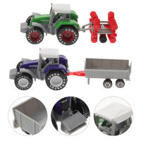 Teniron 2pcs พลาสติกรถบรรทุกของเล่นแทรคเตอร์ของเล่นเด็กรถบรรทุกรุ่น Lifelike Container Toy Toy Model