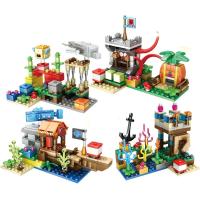 【CW】 601PCS My Sea World Village Ocean World Model Building Blocks Kids Toys Bricks Gift for Children Boys