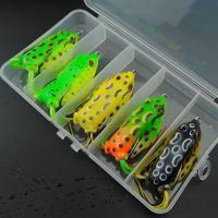 hot！【DT】 5PCS Fishing Bait Snakehead Bass Jointed Trout Swim Frog Simulated Pond Crank Accessories