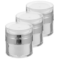 3 Pcs Plastic Vials Jar Lotion Storage Bottle Practical Sub Airless Cream Jars Travel Cosmetics Packing Bottles Pp Pump