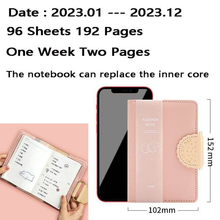 Planner 2023 Agenda Notebook And Journal A7 Calendar Diary Bullet ...