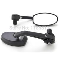 Motorcycle Black Bar End Mirrors 7/8 22mm For Ducati Monster 620 696 750 796 900 1000 1100 S2R