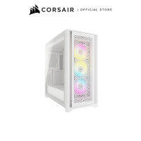 CORSAIR CASE iCUE 5000D RGB AIRFLOW Mid-Tower Case, True White - 3x AF120 RGB ELITE - White Fans - iCUE Lighting Node PRO Controller - High-airflow Design