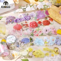 【LZ】✸  Mr. Paper-Estética Rose PET Tape Flores Artísticas Material Conta Mão Papelaria Decorativa 6 Estilo 300cm/rolo