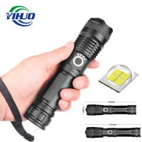 New Xhp50 Power Torch Usb Rechargeable Aluminum Alloy Flashlight Outdoor Telescopic Zoom Waterproof Flashlight-CHN