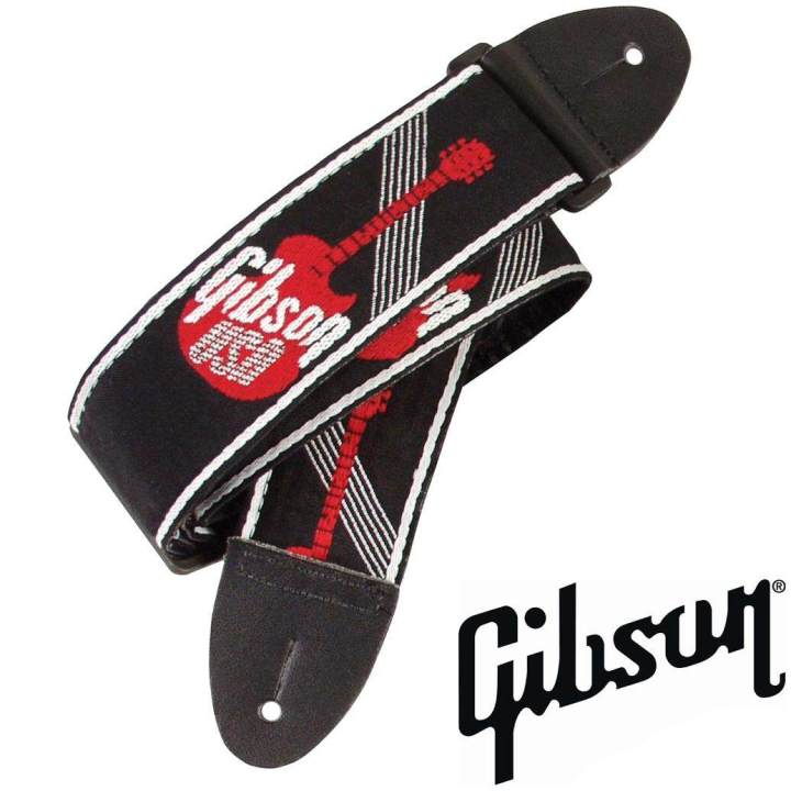 gibson-guitar-สายสะพายกีต้าร์อย่างดี-สายสะพายกีตาร์ไฟฟ้า-สายสะพายกีตาร์โปร่ง-gibson-สีเหลือง