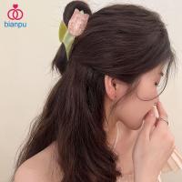 BIANPU กรดอะซิติก กิ๊บติดผมรูปดอกไม้ ที่มัดผมหางม้า Barrettes บาร์เร็ตต์ ผ้าโพกศีรษะ สร้างสรรค์และสร้างสรรค์ ดอกทิวลิป คลิปปลาฉลามอาซีเตท สำหรับผู้หญิง