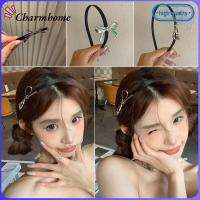 CHARMHOME ที่คาดผมโบว์โลหะกิ๊บปากเป็ดงานแฮนด์เมดสีดำแบบหวานเย็น