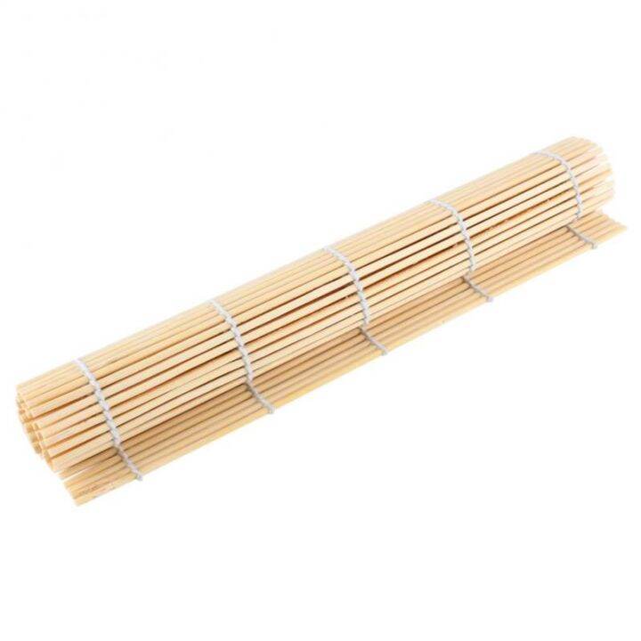 diy-sushi-rolling-maker-roller-bamboo-material-mat-and-a-rice-paddle-set