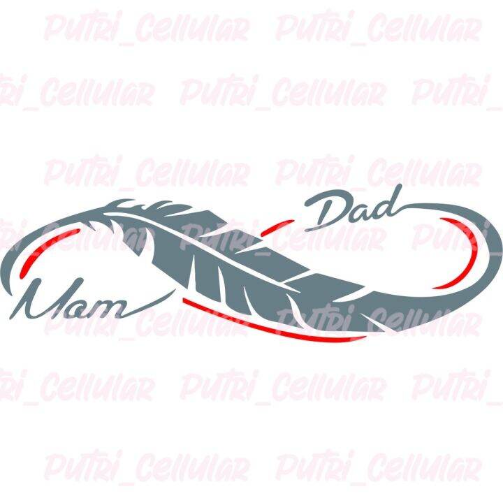 Cutting stiker Mom dad campur sticker design | Lazada Indonesia