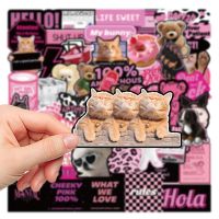 Explosive style 110 pieces pink and ink English sweet and spicy stickers ins style high-value Korean hot girls must-have decoration self-adhesive stickers