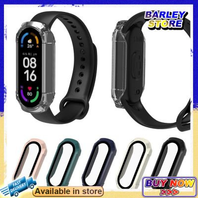 【Barley】เคสป้องกันหน้าจอ PC ขอบแข็ง สําหรับ Xiaomi Mi Band 7 6 5 Smart Miband 4 3