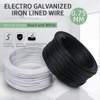 70Meters/lot 0.75MM Dia. Round Black and White PVC Coated Electro Galvanized Iron Lined Wire Cable tie wires Cable Management