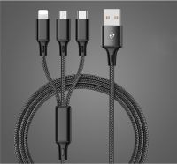 10 pcs/lot Mobile phone data cable three-in-one data cable for Android Type-C charging custom line universal charging cable