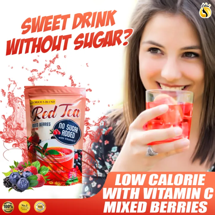 Glorious Blend Red Tea with Mixed Berries 360g with Stevia Extract and