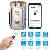 【LZ】 WAFU-Bloqueio Eletrônico Inteligente com Controle Remoto Invisível Keyless Entry Door Lock APP Desbloqueio com 4 Controladores Remotos WF-008U