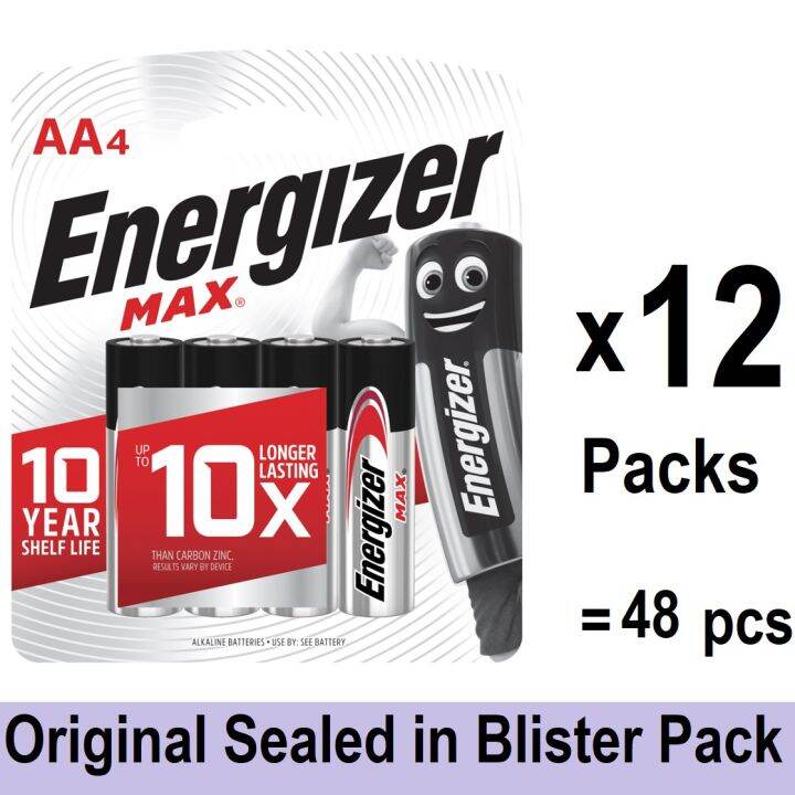 Energizer AA Batteries (48 pcs) Energizer MAX AA Alkaline Battery