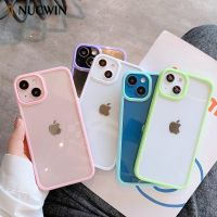 【cold noodles】สำหรับ iPhone 12 13มินิลูกอมสีกรณีโทรศัพท์โปร่งใสสำหรับ iPhone 11 12 13 Pro Max X XR XS Max 8 7บวกซอฟท์กันกระแทกปก