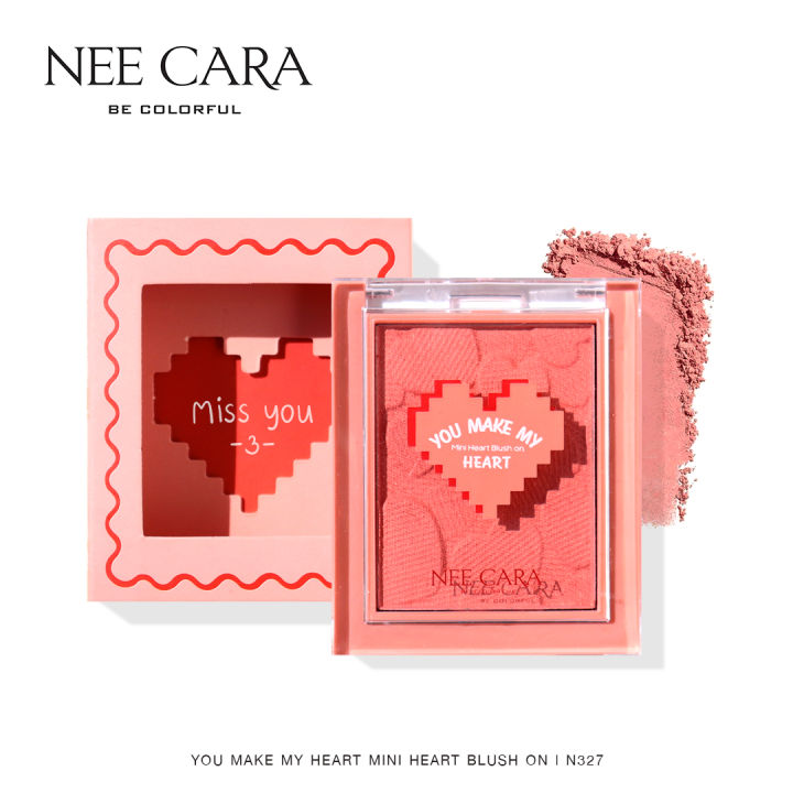 nee-cara-นีคาร่า-บลัชออน-ปัดแก้ม-บลัชออนชิมเมอร์-เนื้อละเอียด-n327-mini-heart-blushon