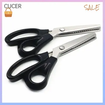 Stainless Steel Pinking Scissors Triangle Teeth Lace Cloth Crafts  Dressmaking Zig Zag Cut Tailor's Scissors Sewing Shears