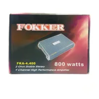 CAR AMPLIFIER  เพาเวอร์แอมป์ติดรถยนต์แรงๆ ดีๆ FOKKER รุ่น FKA-4.400 CLASS AB 4CH สีเทา แบรนด์ดังจาก FOKKER เครื่องเสียงติดรถยนต์,เพาเวอร์ติดรถยนต์