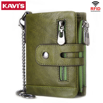 KAVIS 100 Genuine Cowhide Leather Women Wallet Female Purse PORTFOLIO Portomonee Coin Bag Small Mini Walet Pocket for Fashion