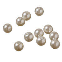 4800Pcs Beige 6mm Bead Straight Hole DIY Clothing 0.5Kg Pearl ABS Round Bead Fashion Jewelry Making Craft Accessories